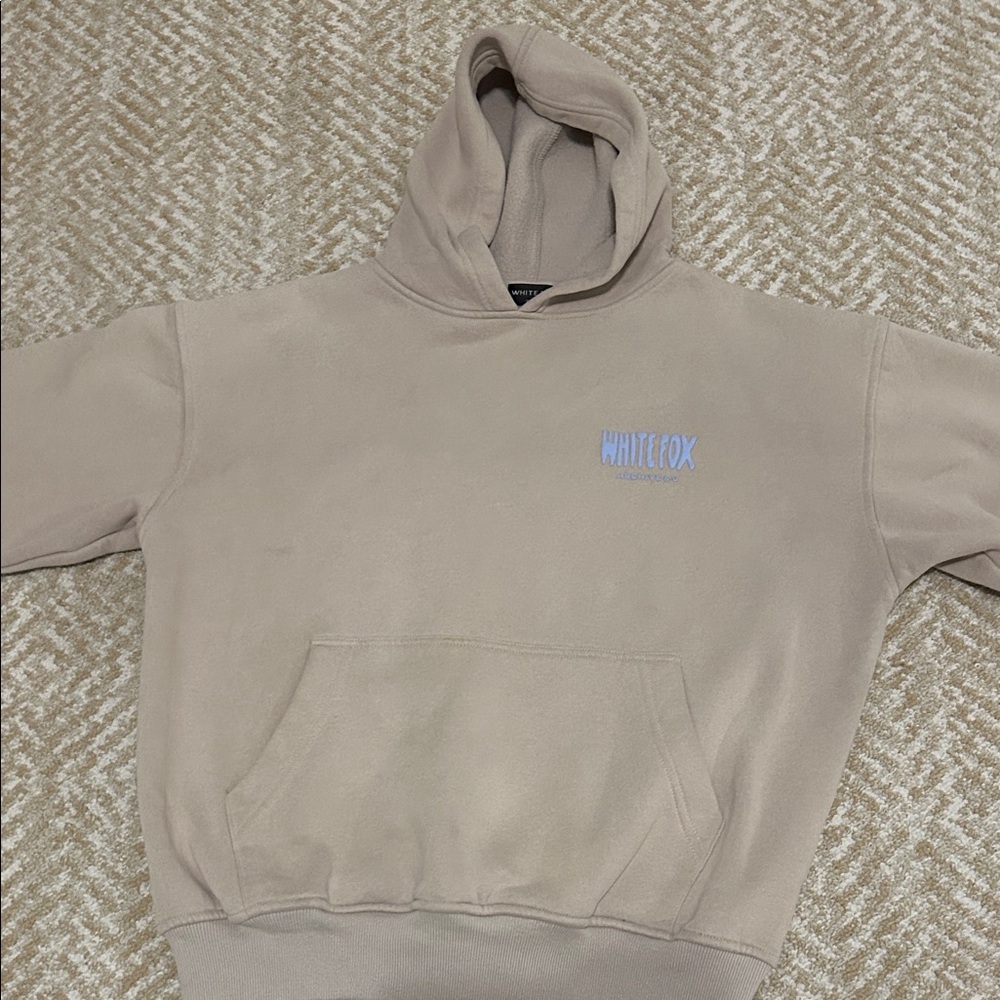 White Fox Beige Hoodie